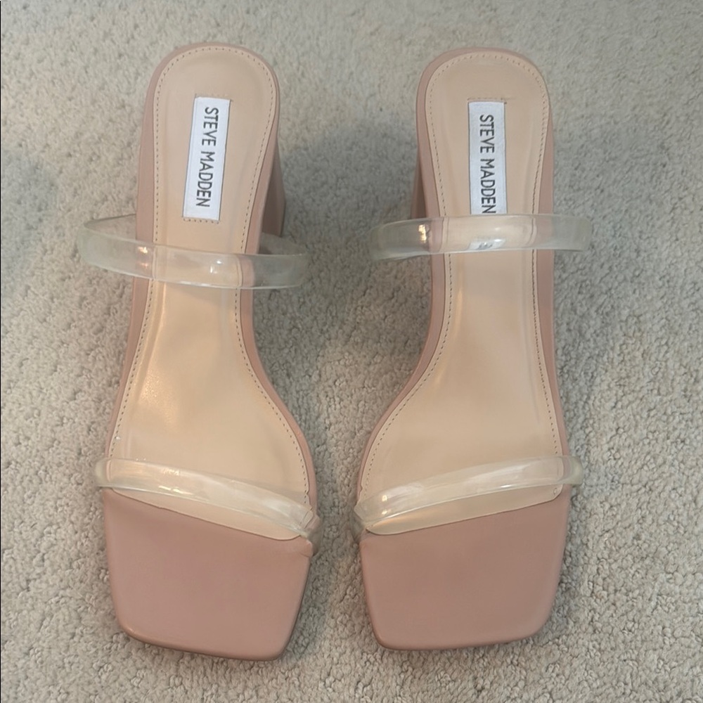 Steve Madden Women's Clear and Nude Heels